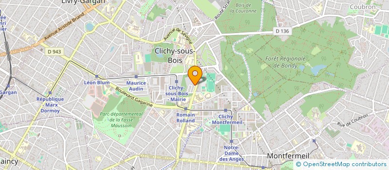 localisation de l'entreprise MONSIEUR RONALD BORDEAU à CLICHY-SOUS-BOIS