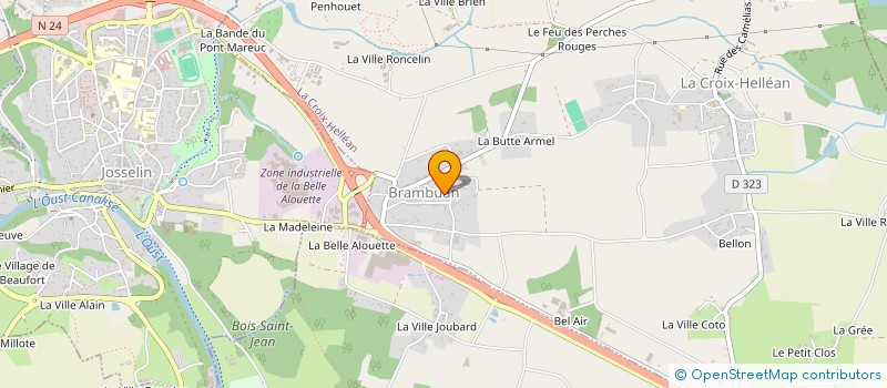 localisation de l'entreprise MONSIEUR RONALD FALCONER  LA CROIX-HELLEAN