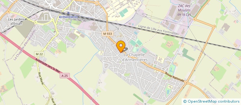localisation de l'entreprise MONSIEUR RONALD VAN MULLEN à LA CHAPELLE-D'ARMENTIERES