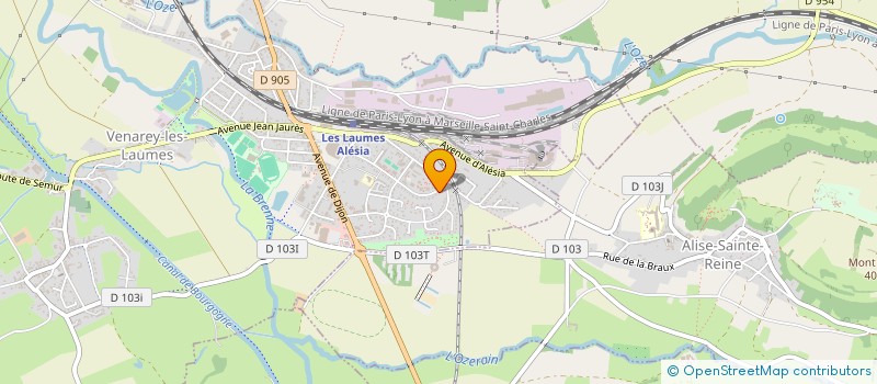 localisation de l'entreprise MONSIEUR RONAN BAUDRY  VENAREY-LES-LAUMES