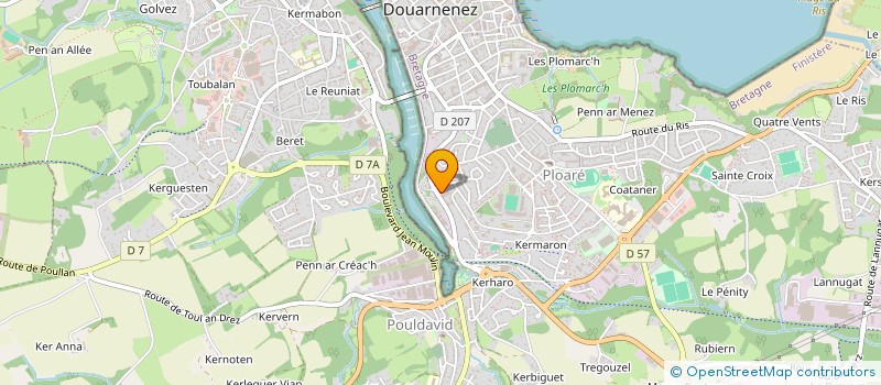 localisation de l'entreprise MONSIEUR RONAN BECAM  DOUARNENEZ