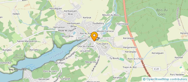 localisation de l'entreprise MONSIEUR RONAN GLINEC  HOPITAL-CAMFROUT