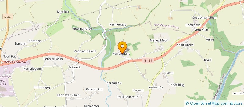 localisation de l'entreprise MONSIEUR RONAN GOACOLOU à CHATEAUNEUF-DU-FAOU