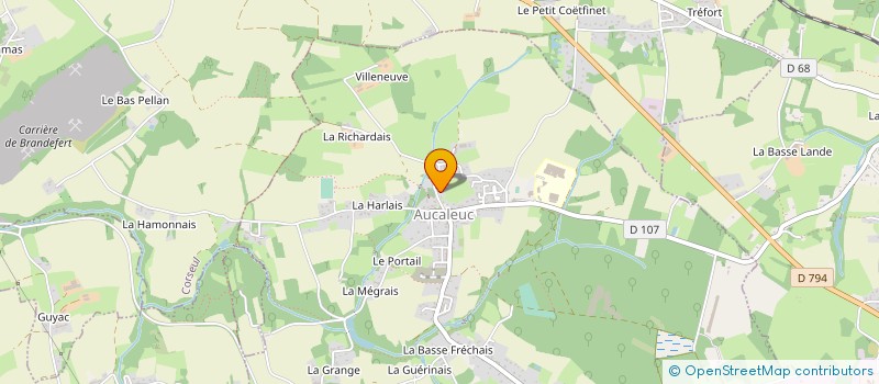 localisation de l'entreprise MONSIEUR RONAN GUERINEL  AUCALEUC