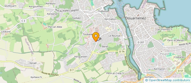 localisation de l'entreprise MONSIEUR RONAN HELIAS à DOUARNENEZ