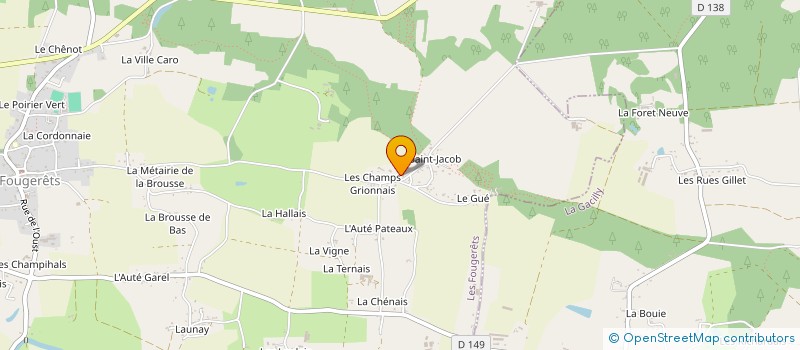 localisation de l'entreprise MONSIEUR RONAN HERCELIN à LES FOUGERETS