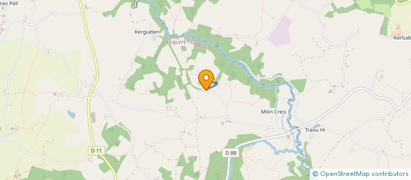 localisation de l'entreprise MONSIEUR RONAN LE BARS  LOGUIVY-PLOUGRAS