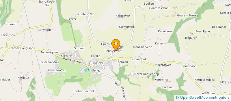 localisation de l'entreprise MONSIEUR RONAN LE MOAL  LE CLOITRE-PLEYBEN