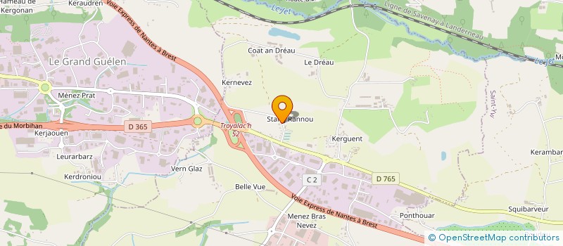 localisation de l'entreprise MONSIEUR RONAN OLIER à SAINT-EVARZEC