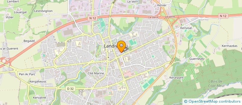 localisation de l'entreprise MONSIEUR RONAN OLLIVIER  LANDIVISIAU