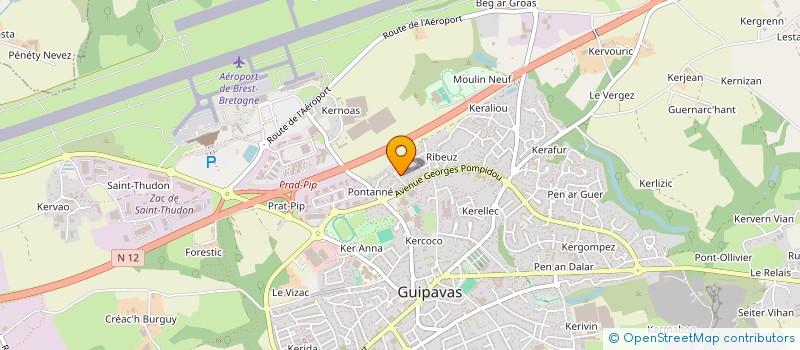 localisation de l'entreprise MONSIEUR RONAN SIMON  GUIPAVAS