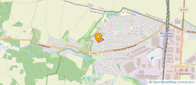 localisation de l'entreprise MONSIEUR RONY FELIP  FOSSES