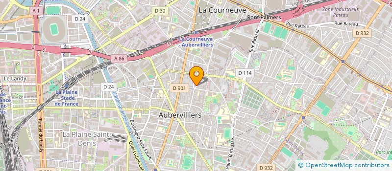 localisation de l'entreprise MONSIEUR ROOHULLAH DAWOODZAI  AUBERVILLIERS