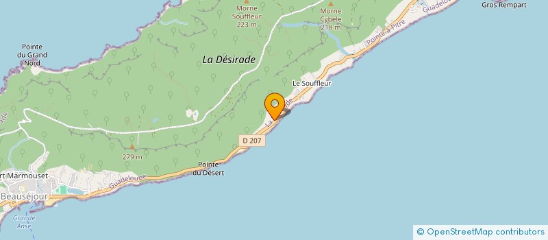 localisation de l'entreprise MONSIEUR ROSAN SAINT AURET à LA DESIRADE