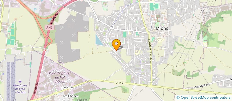 localisation de l'entreprise MONSIEUR ROSANGELO MANZONI  MIONS