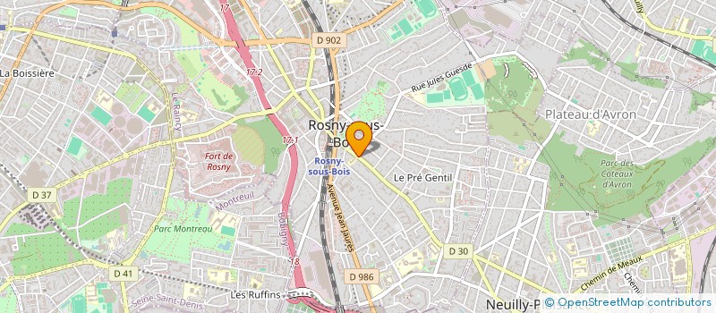 localisation de l'entreprise MONSIEUR ROSNY-SOUS-BOIS TYLO à ROSNY-SOUS-BOIS