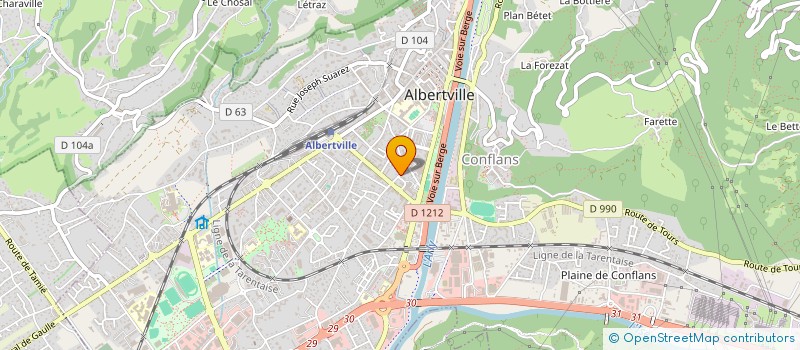 localisation de l'entreprise MONSIEUR ROSS PEILLEX à ALBERTVILLE