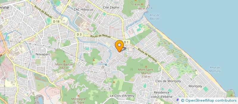localisation de l'entreprise MONSIEUR ROYSTON CRAWFORD à CAYENNE