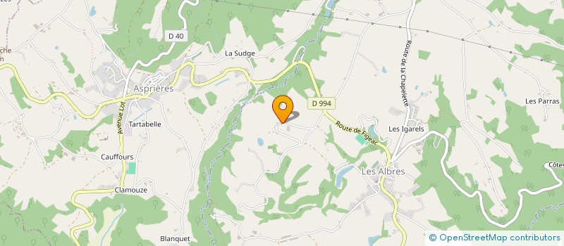 localisation de l'entreprise MONSIEUR RUBEN ALLEGUEDE  LES ALBRES