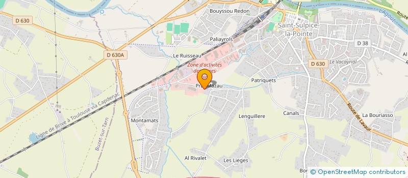 localisation de l'entreprise MONSIEUR RUBEN BEAUTOUR à SAINT-SULPICE-LA-POINTE