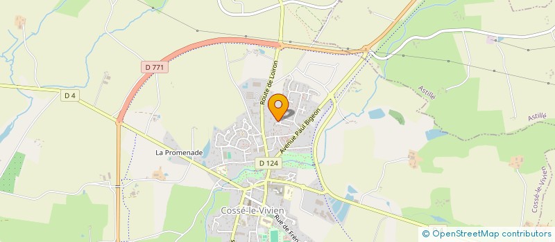 localisation de l'entreprise MONSIEUR RUBEN BOULEAU  COSSE-LE-VIVIEN