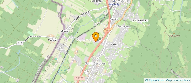 localisation de l'entreprise MONSIEUR RUBEN COURREGE-LONGUE à SAINT-CERGUES