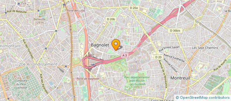 localisation de l'entreprise MONSIEUR RUBEN GERARD à BAGNOLET