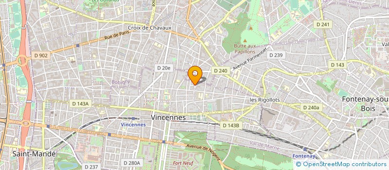 localisation de l'entreprise MONSIEUR RUBEN PEREZ à VINCENNES