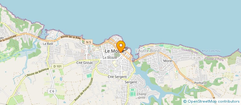 localisation de l'entreprise MONSIEUR RUDDY CHARROUX à LE MOULE