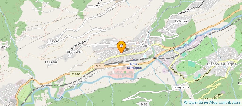 localisation de l'entreprise MONSIEUR RUDDY JARDINE  AIME-LA-PLAGNE