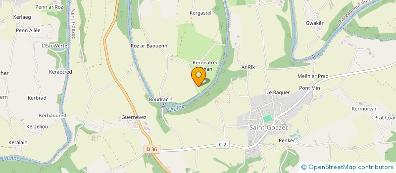 localisation de l'entreprise MONSIEUR RUDOLF BRILLEMAN à CHATEAUNEUF-DU-FAOU