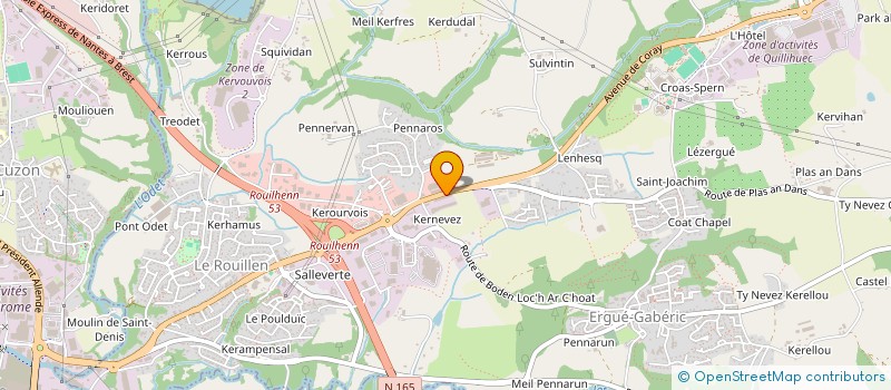 localisation de l'entreprise MONSIEUR RUDY BERNARD  ERGUE-GABERIC