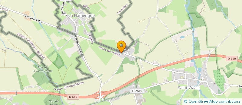 localisation de l'entreprise MONSIEUR RUDY CRASQUIN  LA FLAMENGRIE