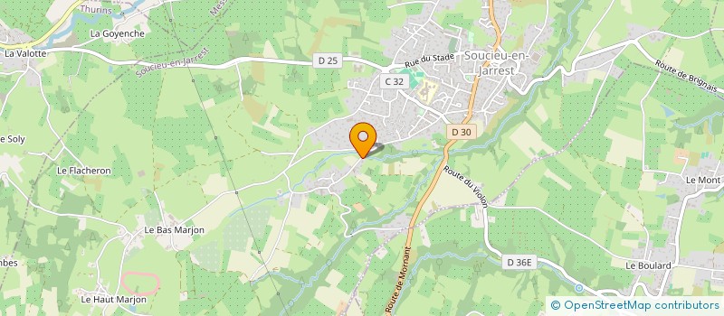 localisation de l'entreprise MONSIEUR RUDY CROZON  SOUCIEU-EN-JARREST