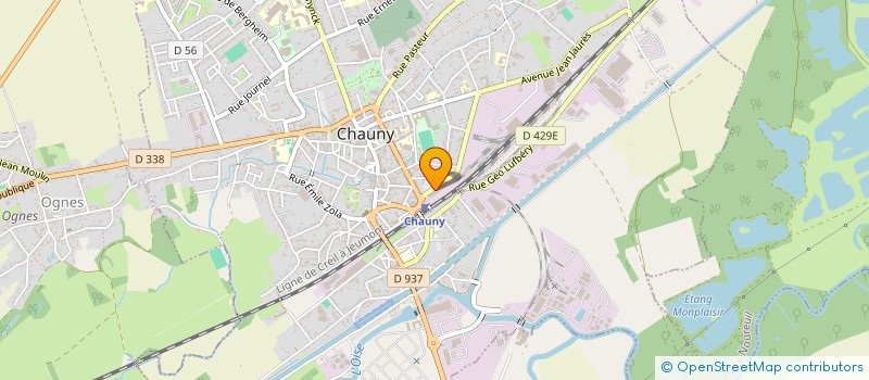 localisation de l'entreprise MONSIEUR RUDY DRAECK à CHAUNY