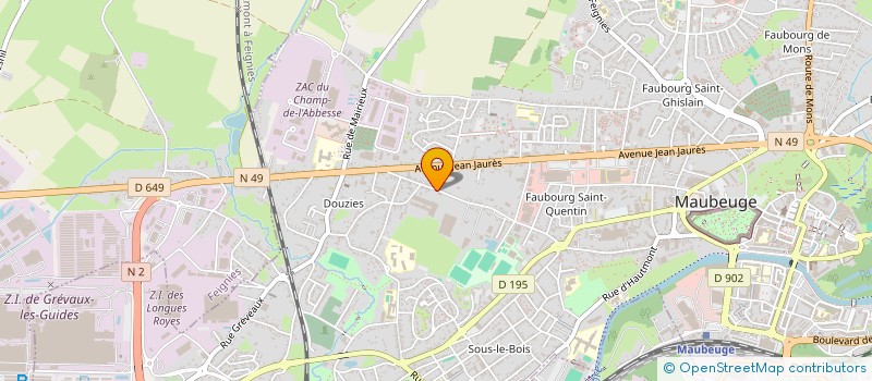 localisation de l'entreprise MONSIEUR RUDY DUBOIS  MAUBEUGE