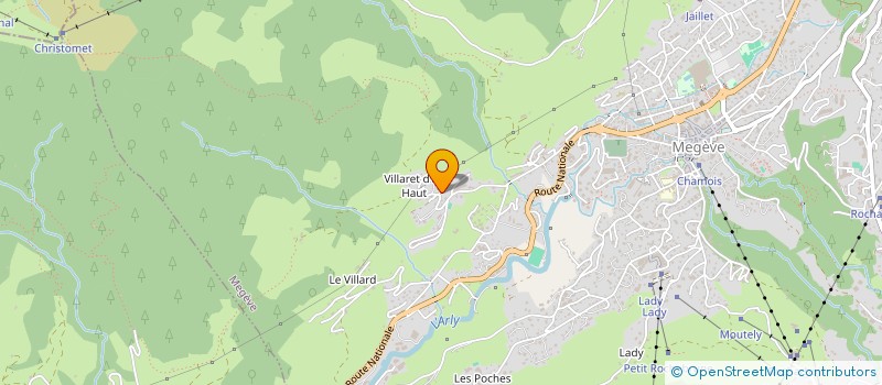 localisation de l'entreprise MONSIEUR RUDY DUVILLARD  MEGEVE