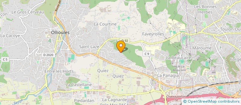localisation de l'entreprise MONSIEUR RUDY FAUQUET à OLLIOULES