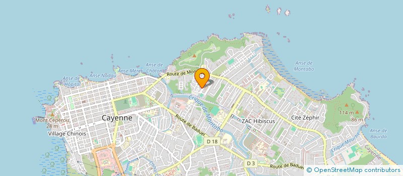 localisation de l'entreprise MONSIEUR RUDY MERILLE  CAYENNE