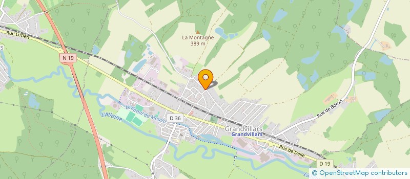 localisation de l'entreprise MONSIEUR RUDY MONNIN à GRANDVILLARS