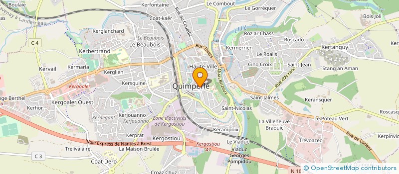 localisation de l'entreprise MONSIEUR RUDY ROUZIC  QUIMPERLE