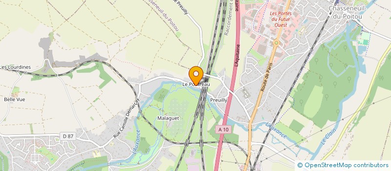 localisation de l'entreprise MONSIEUR RUDY VIROULAUD  MIGNE-AUXANCES