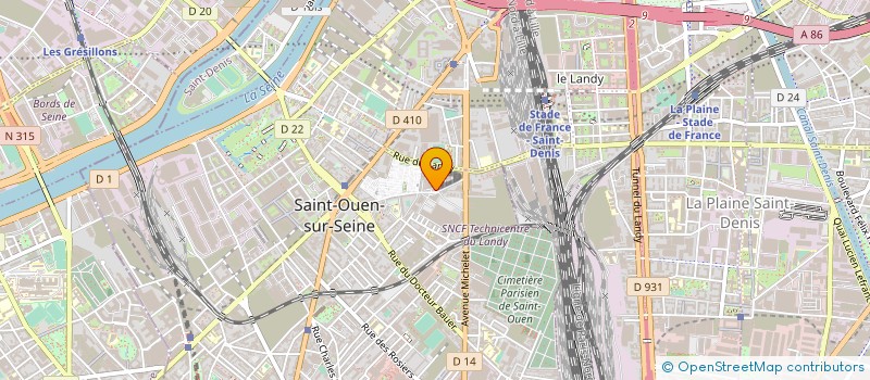 localisation de l'entreprise MONSIEUR RUE GUSTO à SAINT-OUEN-SUR-SEINE