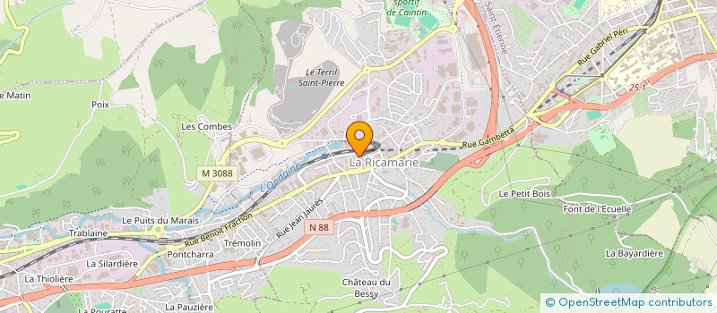 localisation de l'entreprise MONSIEUR RYAN KECHI  SAINT-ETIENNE