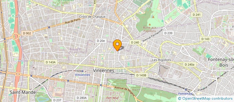 localisation de l'entreprise MONSIEUR RYANE HADJ RABAH à VINCENNES