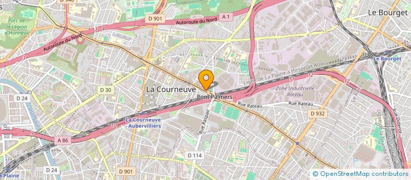 localisation de l'entreprise MONSIEUR SABERI REZGUI à LA COURNEUVE