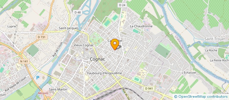 localisation de l'entreprise MONSIEUR SACHA BERNIER à COGNAC