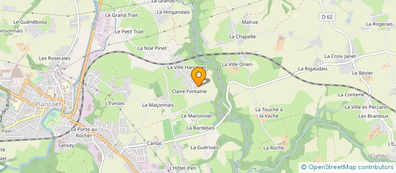 localisation de l'entreprise MONSIEUR SACHA DONZELOT  PLANCOET