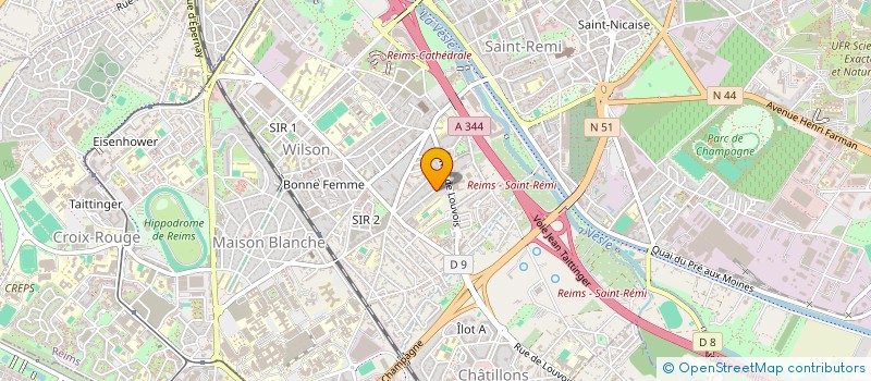 localisation de l'entreprise MONSIEUR SACHA DUBOIS  REIMS