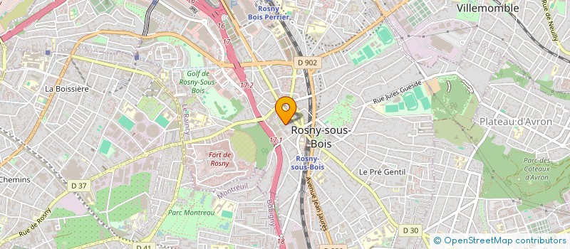 localisation de l'entreprise MONSIEUR SACHA GRIVET à ROSNY-SOUS-BOIS